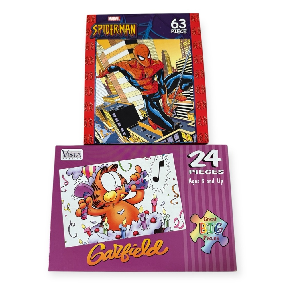 Marvel Spider-Man and Garfield Puzzle Set